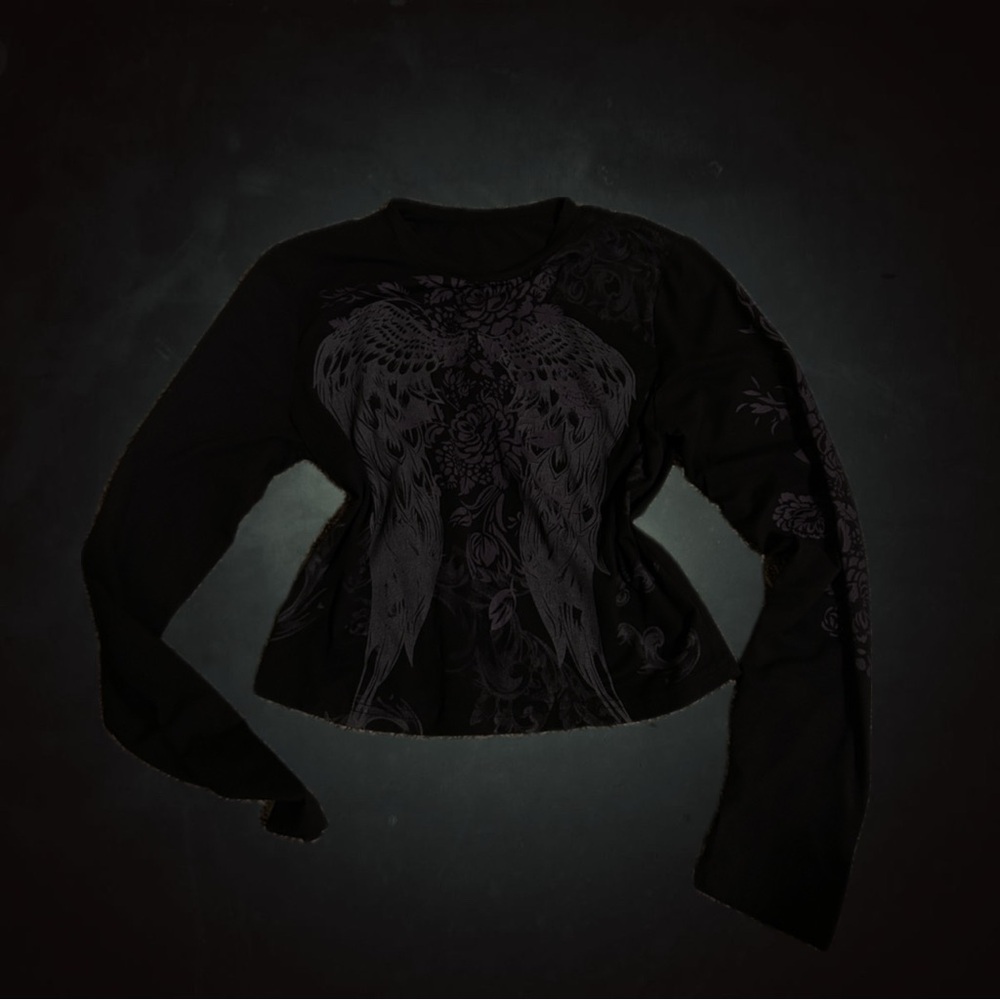 angel wing long sleeves top